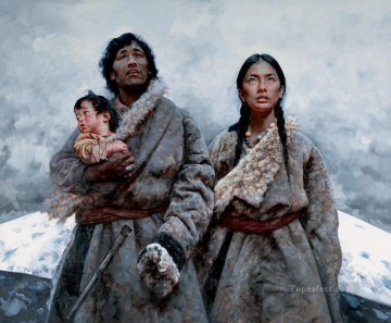 Hacha de la Montaña Sagrada Tíbet Pinturas al óleo